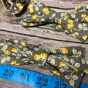 Cole Simeon bow ties, handmade cotton bridal Wedding set 5 pieces